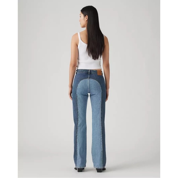 NWT Levi’s Wedgie Bootcut Western Size 27/32 in Practically Pieced Medium Wash - Picture 2 of 8